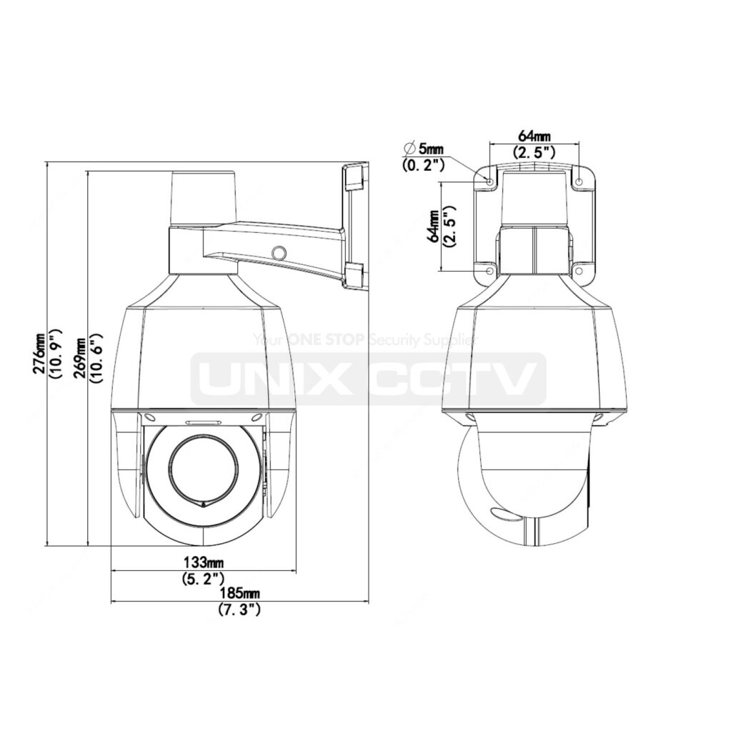 NPT-R52D-YLW04-dimension Los Angeles CCTV Security Camera Installation
